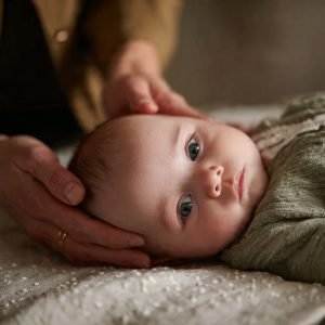 le dan masaje a un bebe